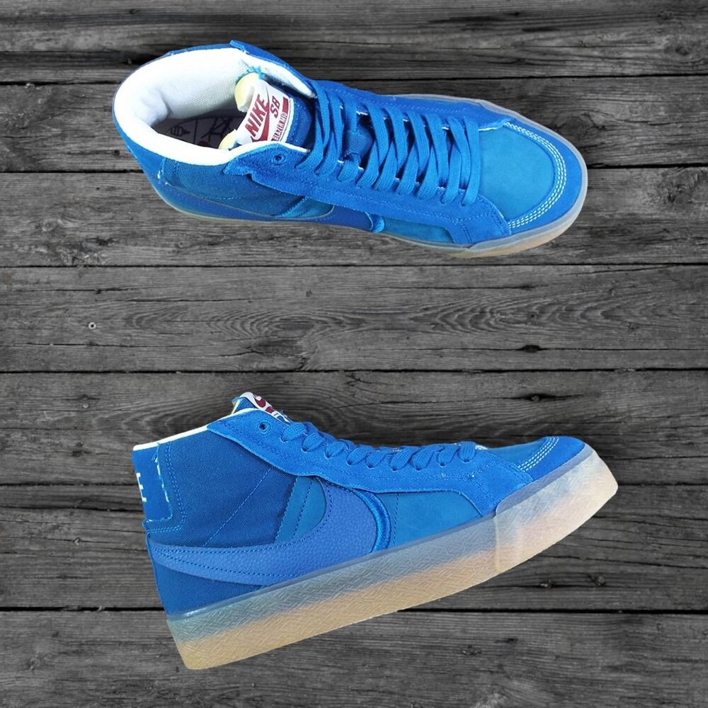Nike SB Zoom Blazer Mid Premium Plus Shoes - Green Abyss/Phantom/Gum (BRAND NEW)